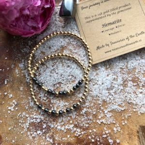Gold Filled Bracelets Balance Crystal Hematite