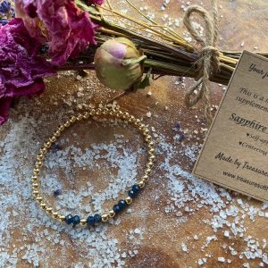 Gold Filled Sapphire Bracelet Birthstone September